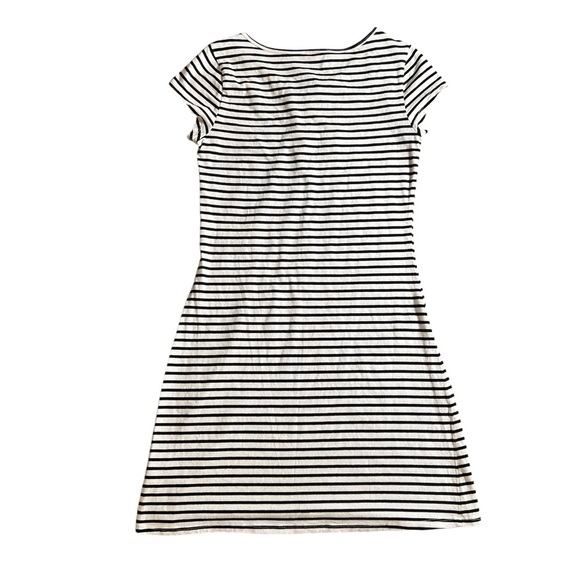 Aeropostale Black + White Stripe Nautical Baby Doll Bodycon Dress w/ Corset Tie - Picture 5 of 8